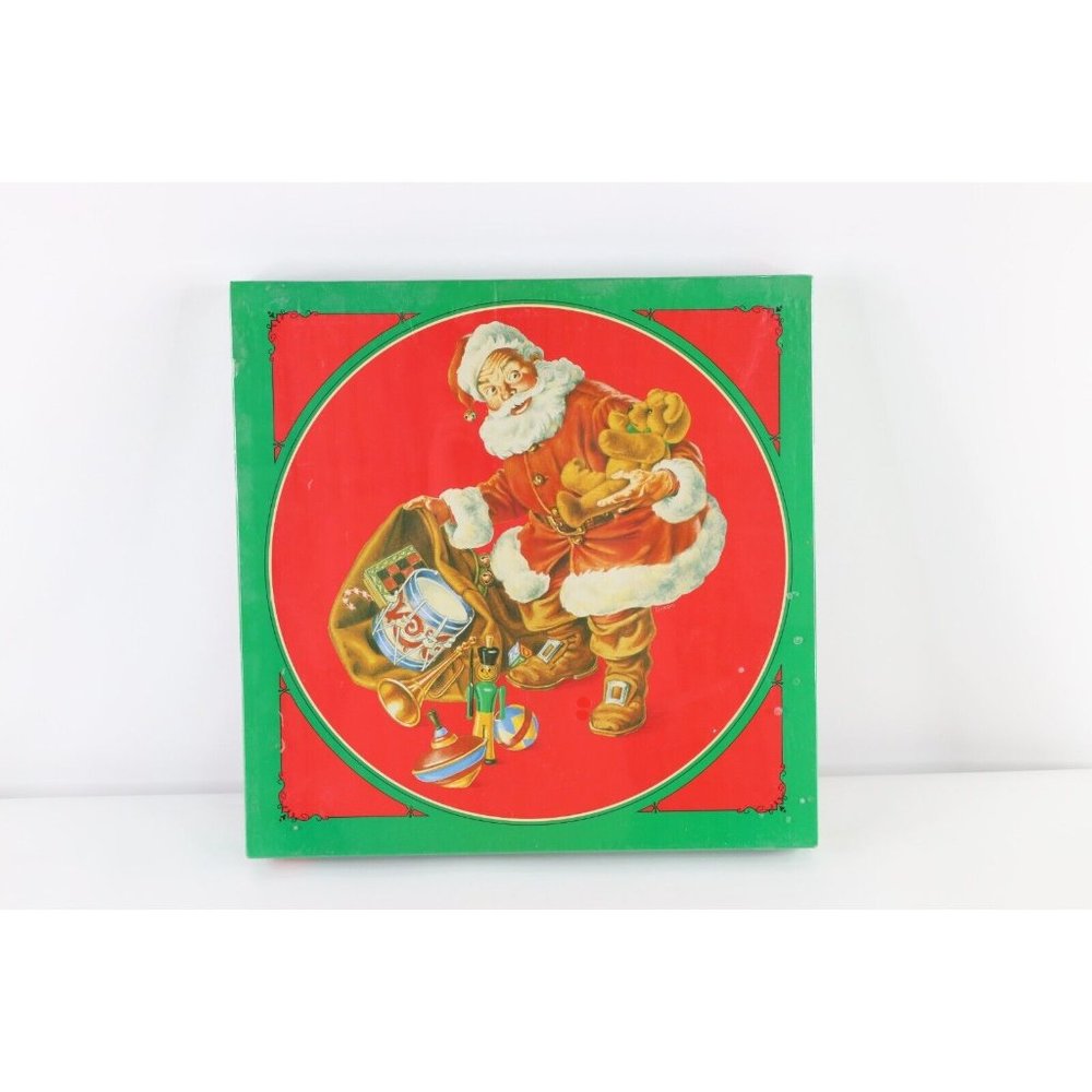 NOS Vintage 90s 20" Round 500 Piece Christmas Magic Santa Jigsaw Puzzle Sealed